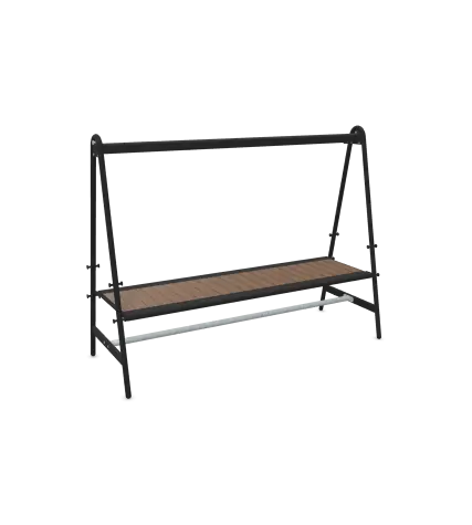 [AMA018-1] AMAI (Hellwood 100% PEFC - Thermally treated wood, Black (RAL9005), No lighting)