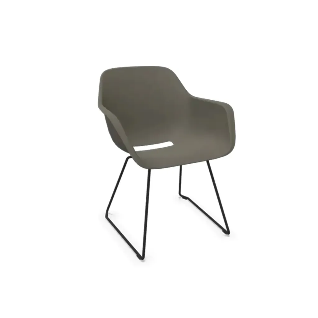 [CAP271|CAP230] Captain's Chair (Sliding legs, Earth, Black (RAL9005))