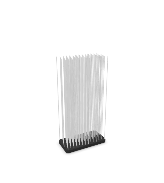 [STI076|STI011-1] Sticks (Rubber, for outdoors/indoors use, Rectangle, 60 x 30 x 5 cm | 23.6 x 11.8 x 1.9", 47.2 in | 120 cm , White, No lights)