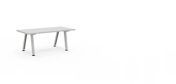 [MAO060] Marina table (standard & high) (Standaard, 5 profiles W : 28.25 in | 72 cm, Off White, 4 people, 76.7 in | 195 cm (2 legs))