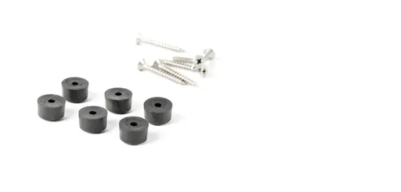 [STI266] Sticks, Feet Black LDPE - 6PCS (rubber base)