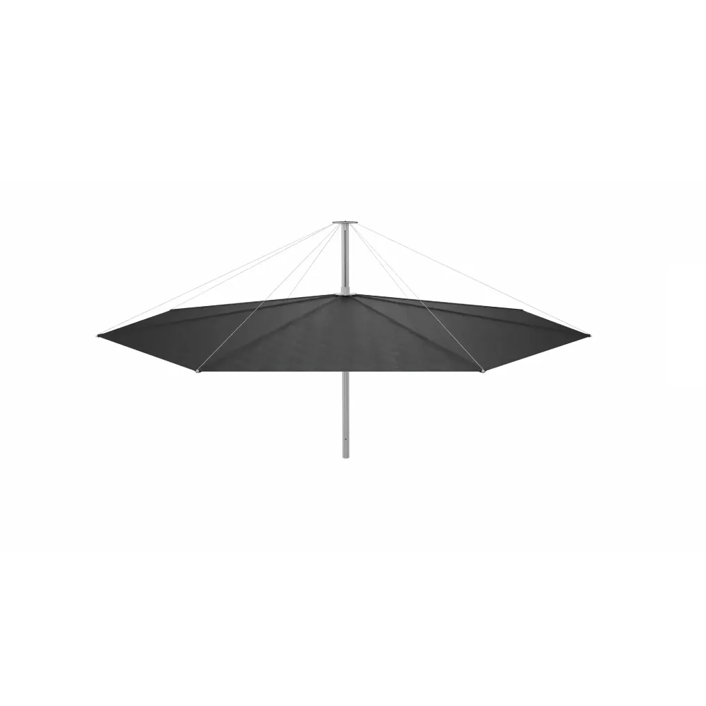 [INU006|INU007] Inumbra shade (Mounted on the table (connection piece included), Large ⌀ 158 in | 400 cm, BLACK, Stainless Steel (no coating))