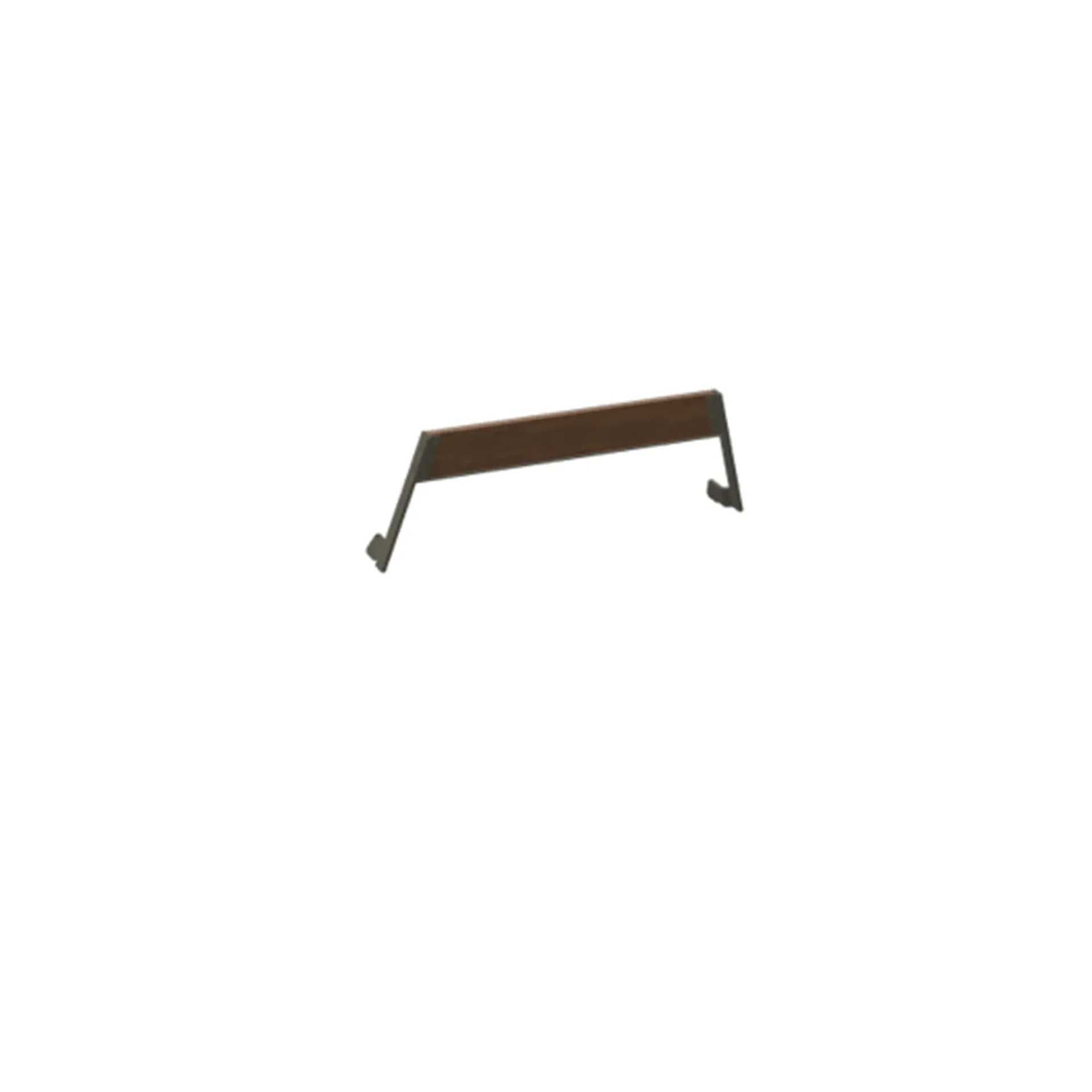 [HOW432-1] Hopper backrest - wood (4-6 people, L : 70.1 in | 178 cm, Hellwood, Black (RAL9005))