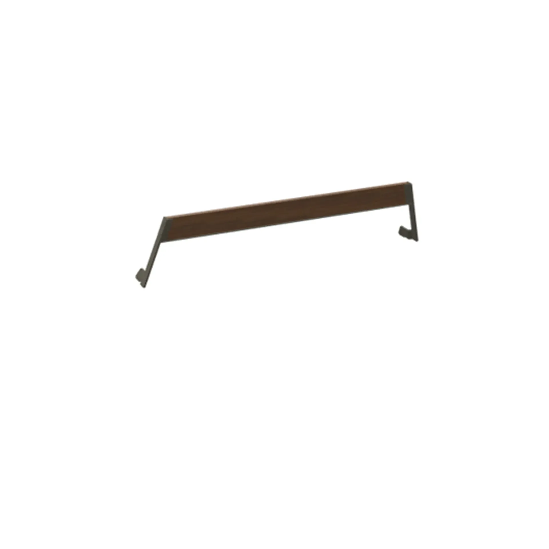 [HOW446-1] Hopper backrest - wood (6-8 people, L : 238 cm / 93,7", Hellwood, Black (RAL9005))