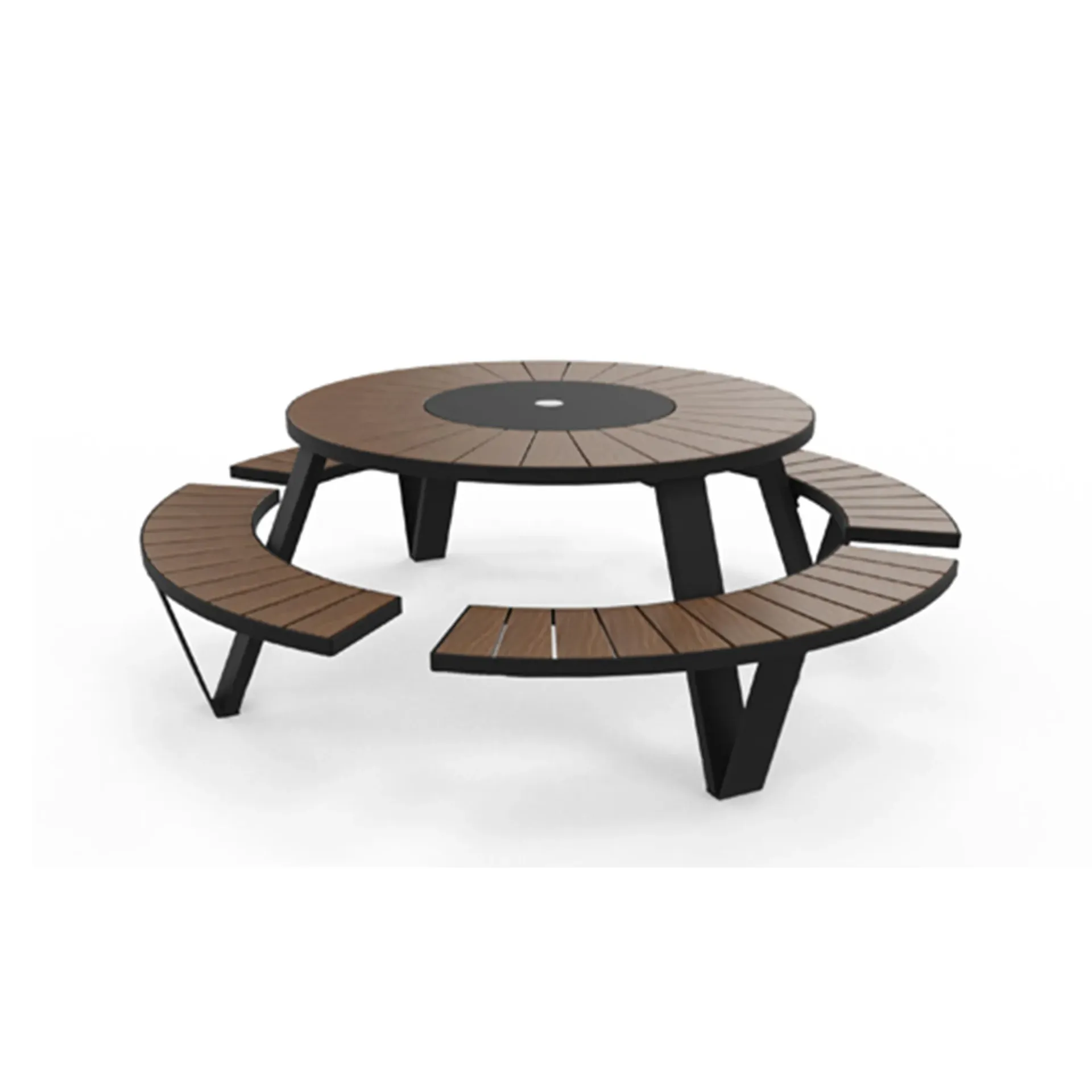 [PAN003] Pantagruel (Picnic, Hellwood 100% PEFC - Thermally treated wood, Black (RAL9005))
