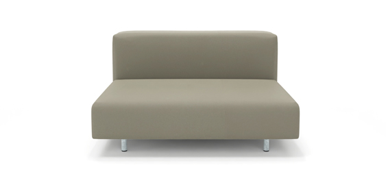 [WAL508] Walrus (Seat width, 43.3 in | 110 cm, Earth, Middle seat, Seating height = 12.8 in | 32,5 cm  with 1 storage pouch & standard galva feet, No side table)
